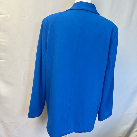 Venus Royal Blue Women’s Open Front Blazer Coat Jacket Size 14 Business Suit - Picture 8 of 15